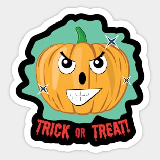 Mad Halloween Pumpkin - Funny Sticker